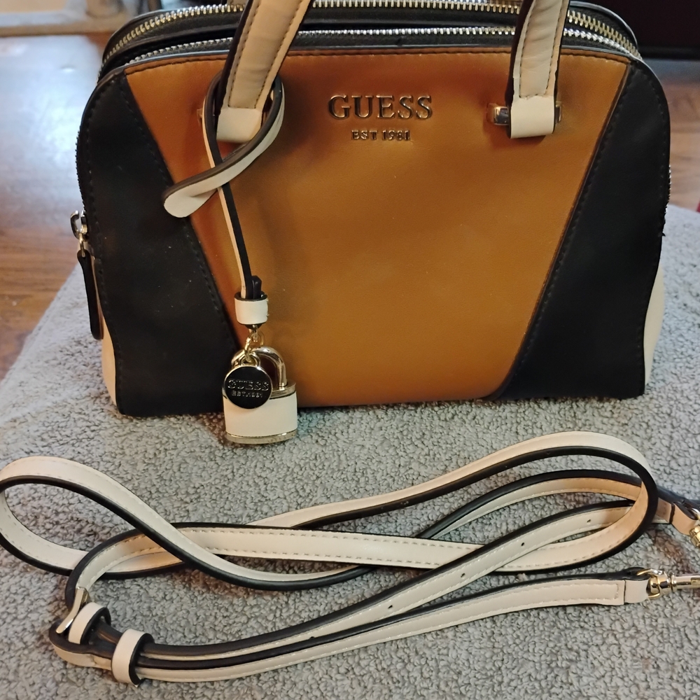 Guess Shawna Cali Cognac Multi Mini Satchel